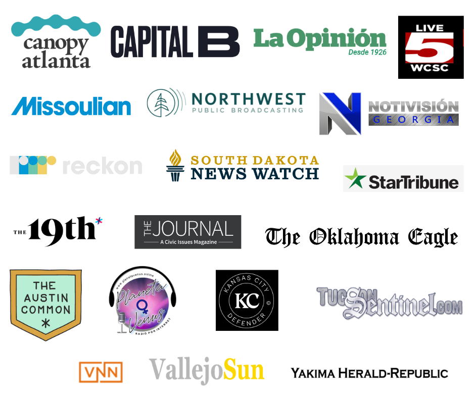 Advancing Democracy fellow logos