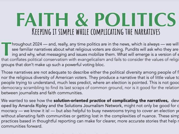 Faith and Politics guide screenshot