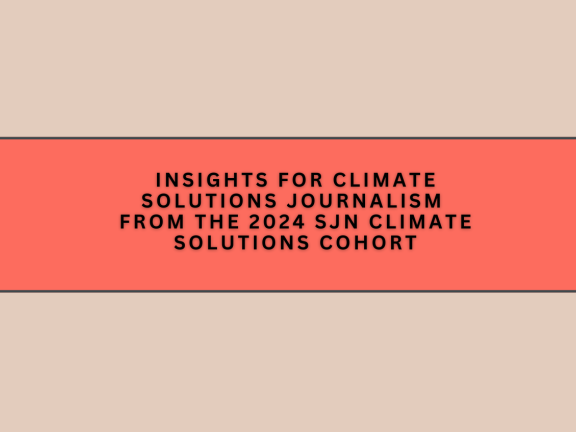 Insights for Climate Solutions Journalism