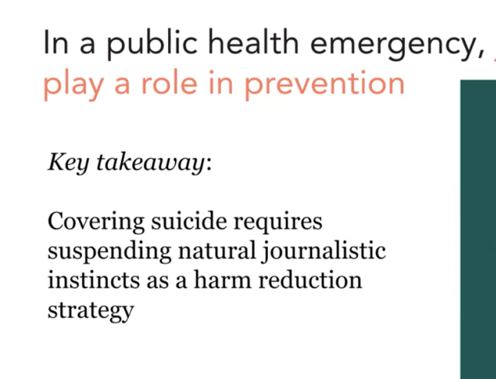 In a public health emergency, journalists play a role in prevention.