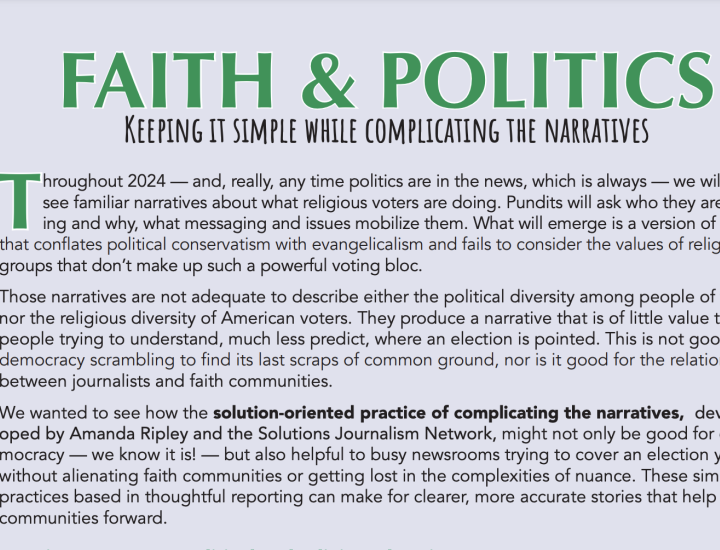 Faith and Politics guide screenshot