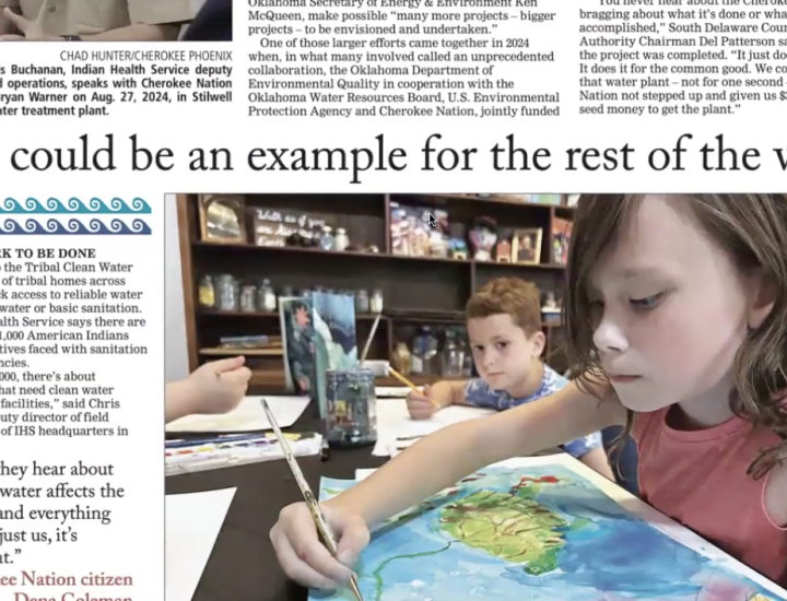 A newspaper headline reads "We could be an example for the rest of the world"